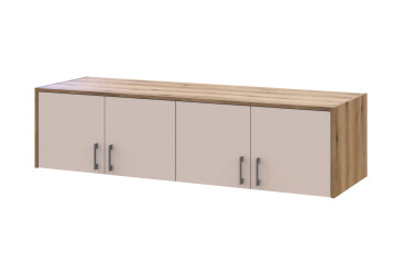 Антресоль Doros Ронді 4-дверна 160 см Дуб Артізан / Кашемір