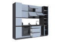 Кухня VIP-master Ріолайн Люкс / RioLine Luxe Матова 260 см, антрацит / сіро-блакитний М06 - Зображення 4 Зображення 4 - Кухня VIP-master Ріолайн Люкс / RioLine Luxe Матова 260 см, антрацит / сіро-блакитний М06
