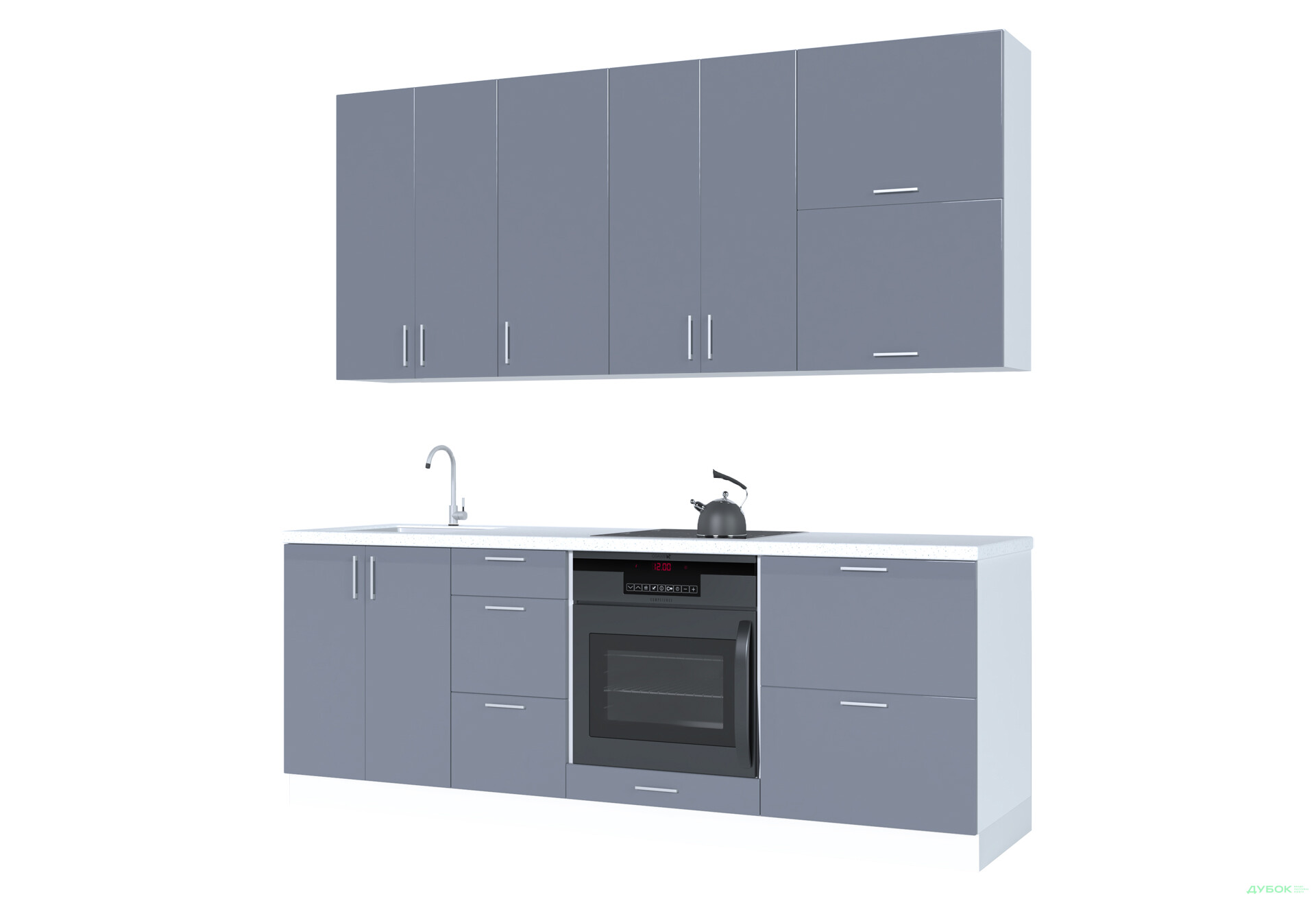 Кухня Вип-Мастер Марго Люкс 220 см, белый / шифон - Изображение 2 Изображение 2 - Кухня Вип-Мастер Марго Люкс 220 см, белый / шифон