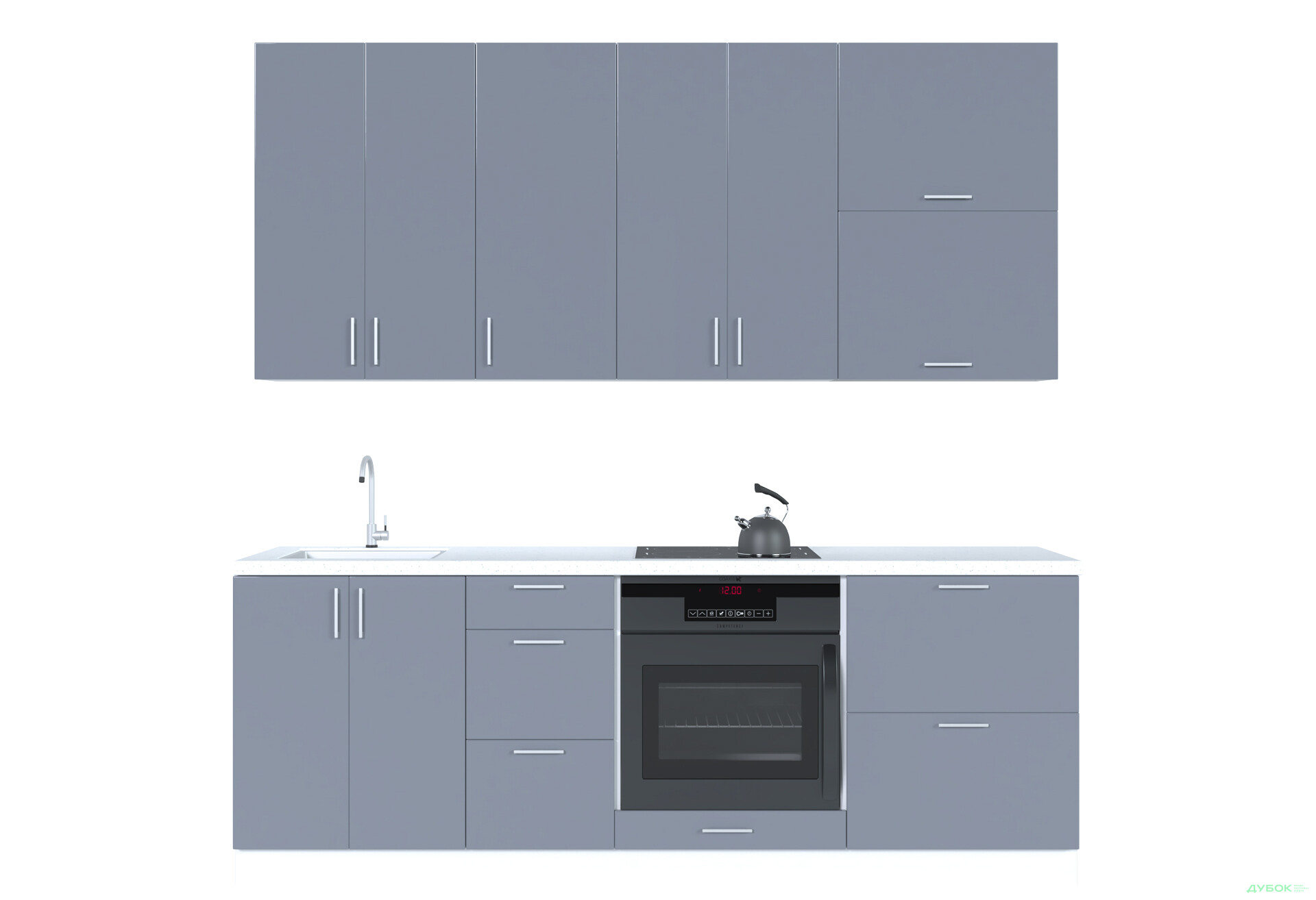 Кухня Вип-Мастер Марго Люкс 220 см, белый / шифон - Изображение 3 Изображение 3 - Кухня Вип-Мастер Марго Люкс 220 см, белый / шифон