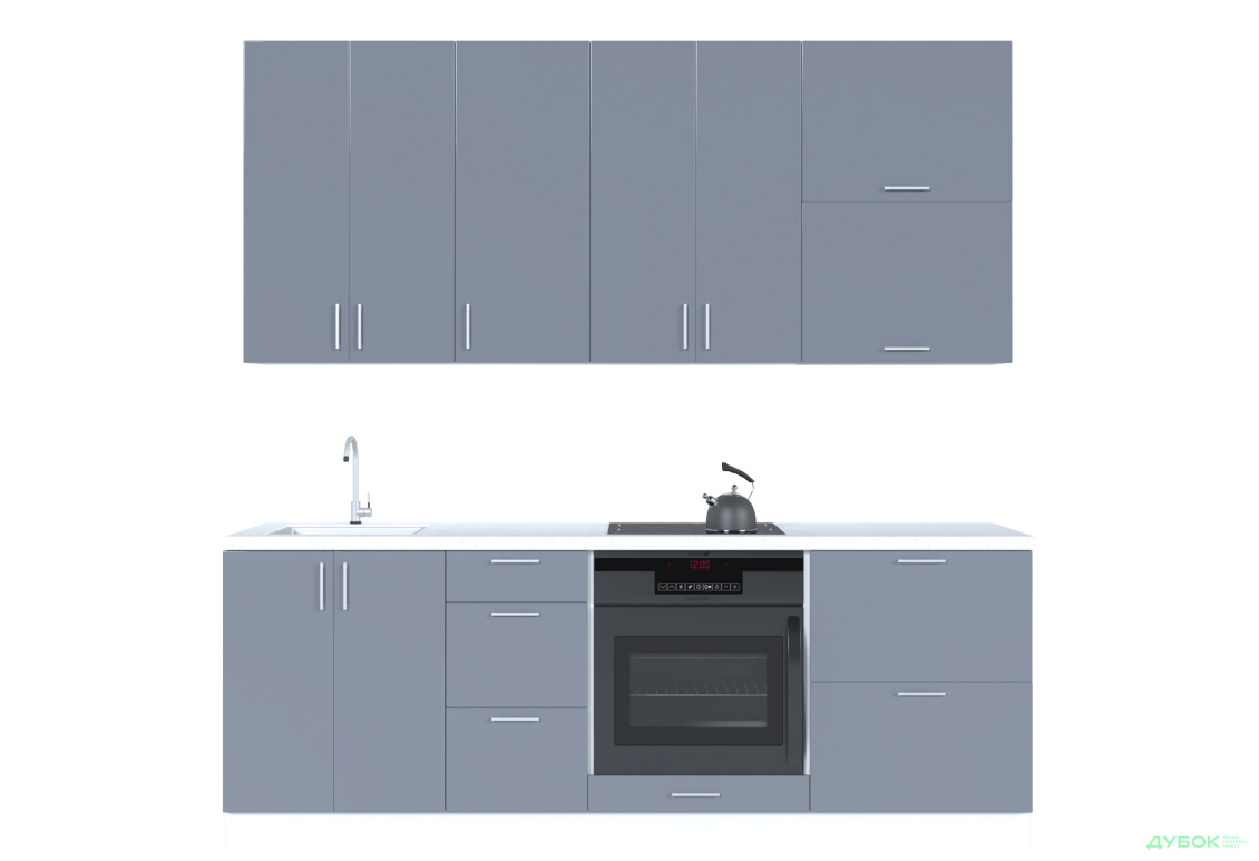 Кухня Вип-Мастер Марго Люкс 220 см, белый / шифон - Изображение 3 Изображение 3 - Кухня Вип-Мастер Марго Люкс 220 см, белый / шифон