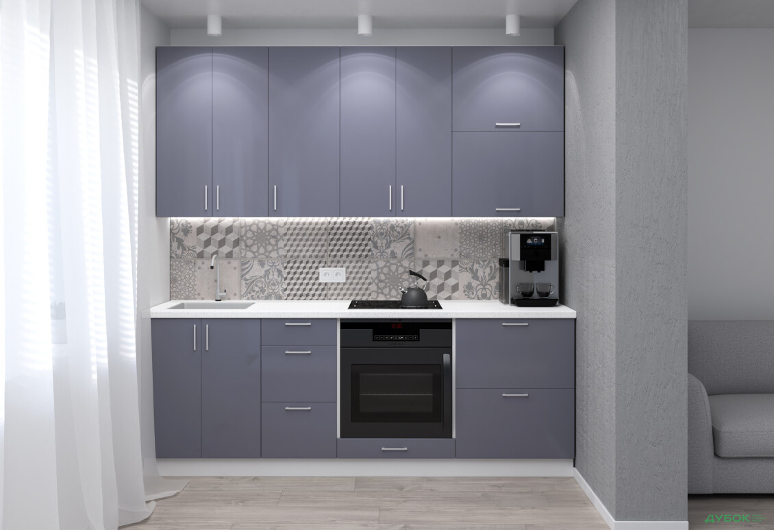 Кухня Вип-Мастер Марго Люкс 220 см, белый / шифон - Изображение 1 Изображение 1 - Кухня Вип-Мастер Марго Люкс 220 см, белый / шифон