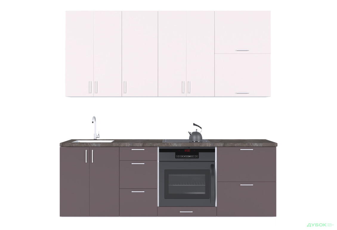 Кухня VIP-master Марго Люкс 220 см, білий / мереживо, велюр - Зображення 3 Зображення 3 - Кухня VIP-master Марго Люкс 220 см, білий / мереживо, велюр