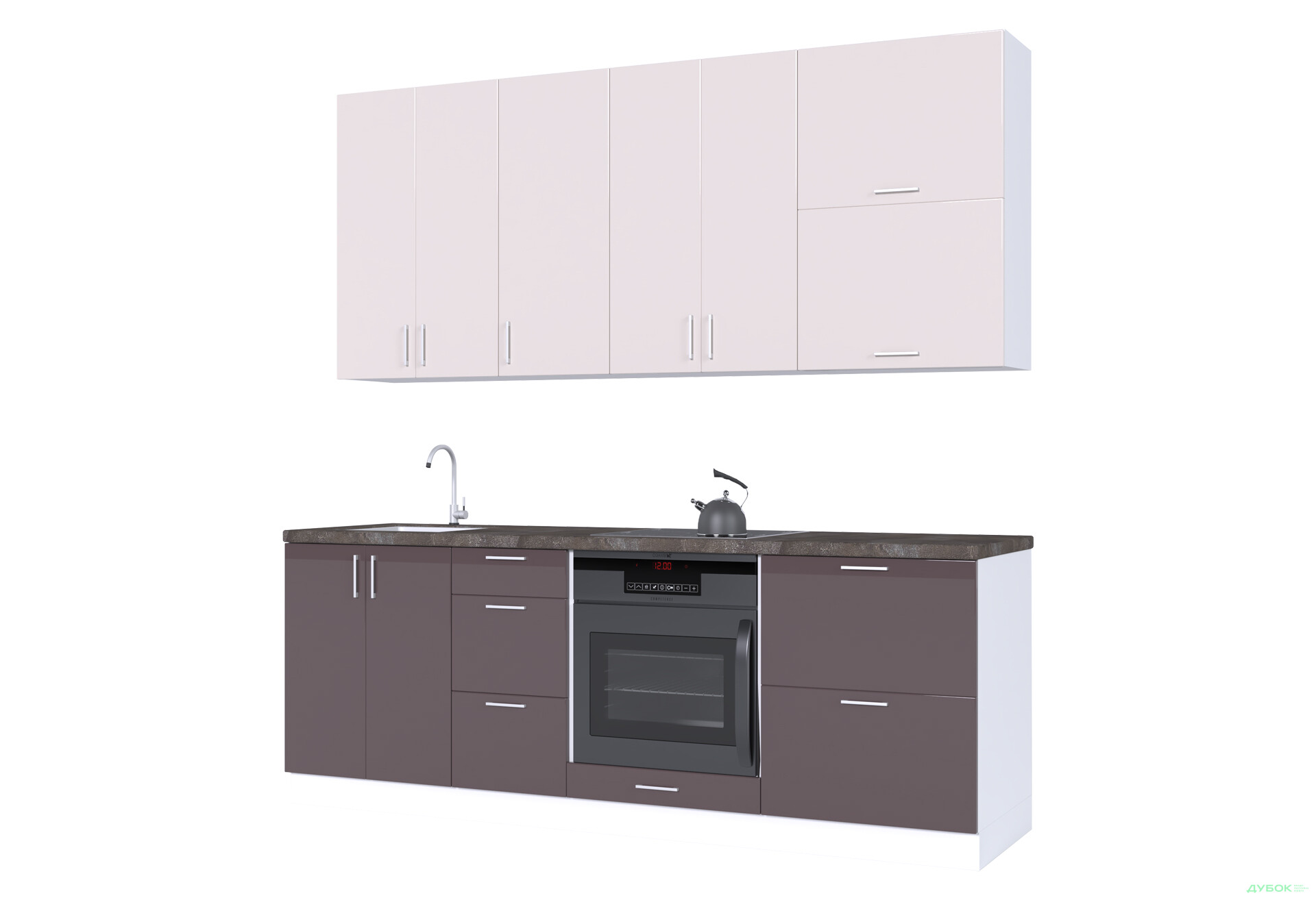 Кухня VIP-master Марго Люкс 220 см, білий / мереживо, велюр - Зображення 2 Зображення 2 - Кухня VIP-master Марго Люкс 220 см, білий / мереживо, велюр