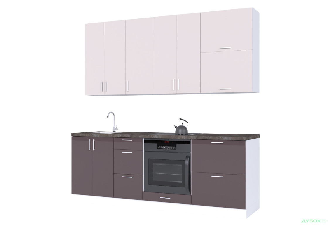 Кухня VIP-master Марго Люкс 220 см, білий / мереживо, велюр - Зображення 2 Зображення 2 - Кухня VIP-master Марго Люкс 220 см, білий / мереживо, велюр