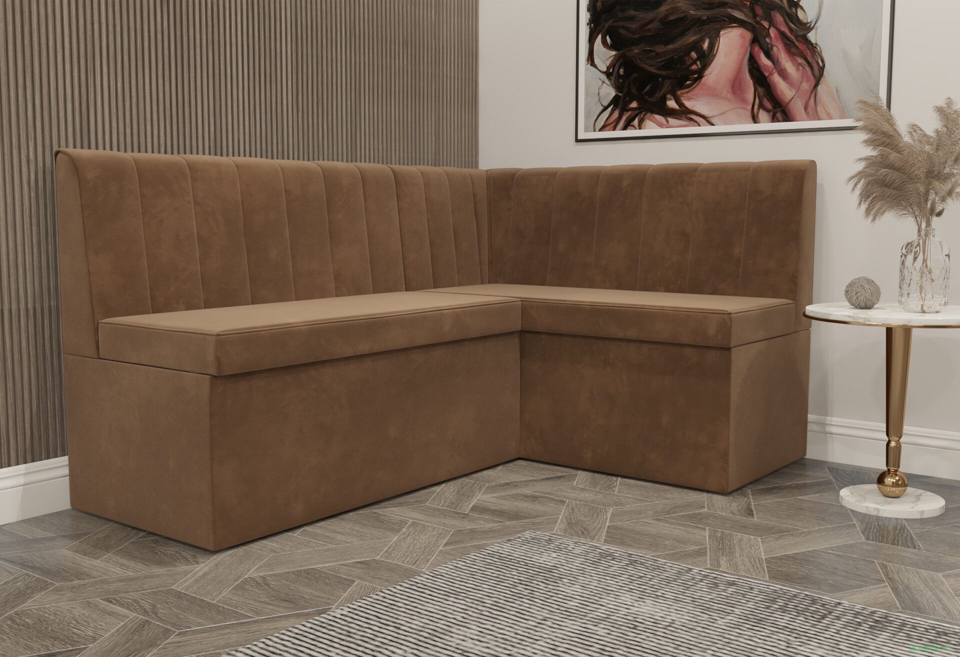 Зображення 2 - Кухонний куточок Kredens furniture Чикаго з нішею 165 см, коричневий (London 4)