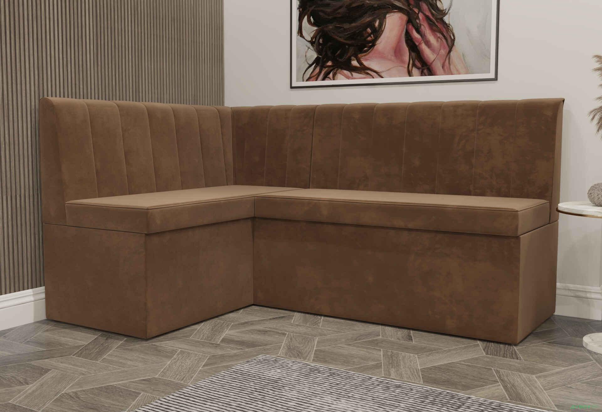 Зображення 4 - Кухонний куточок Kredens furniture Чикаго з нішею 165 см, коричневий (London 4)