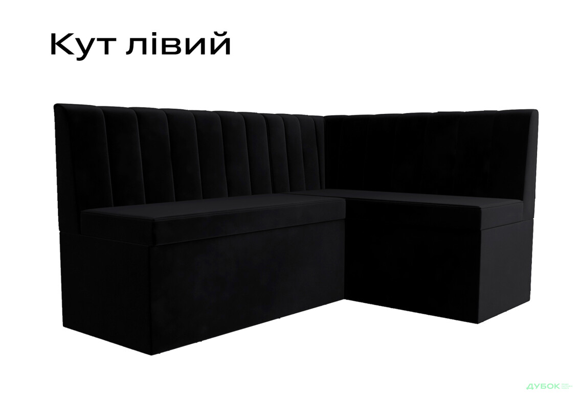 Зображення 5 - Кухонний куточок Kredens furniture Чикаго з нішею 165 см, чорний (London 17)