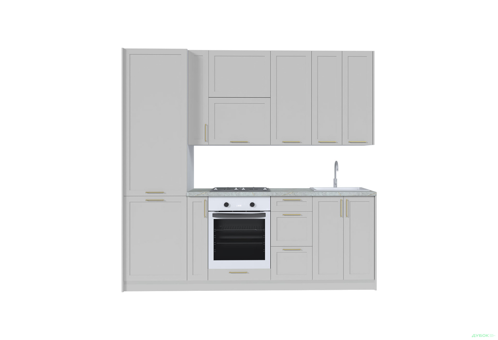 Кухня MiroMark Вінтаж / Vintage 240 см сірий RAL 7047 - Зображення 2 Зображення 2 - Кухня MiroMark Вінтаж / Vintage 240 см сірий RAL 7047