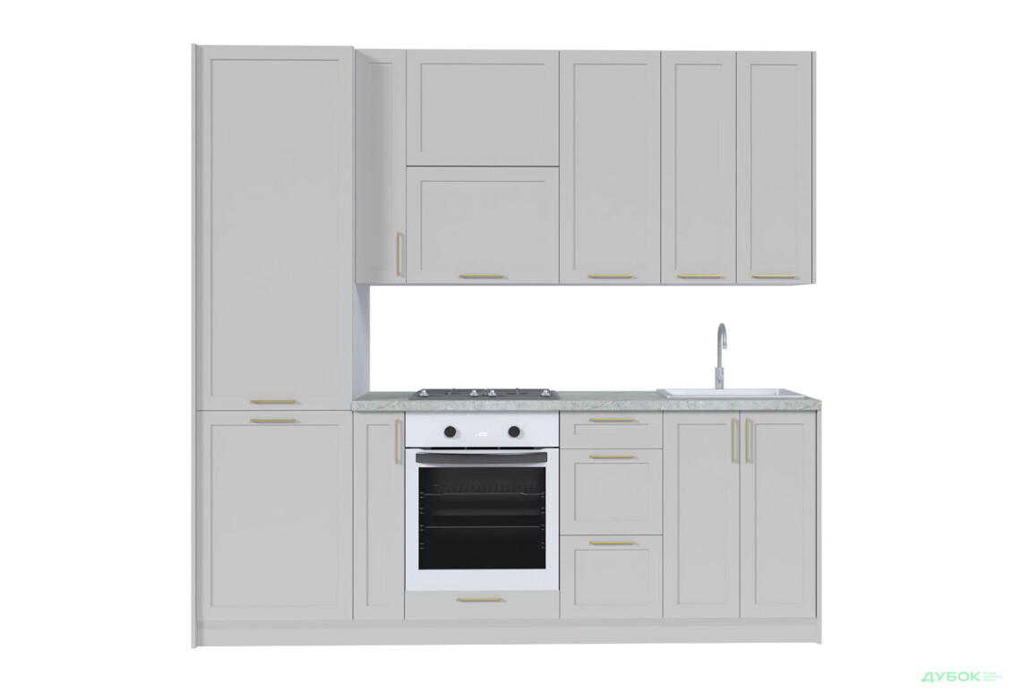 Кухня MiroMark Вінтаж / Vintage 240 см сірий RAL 7047 - Зображення 2 Зображення 2 - Кухня MiroMark Вінтаж / Vintage 240 см сірий RAL 7047