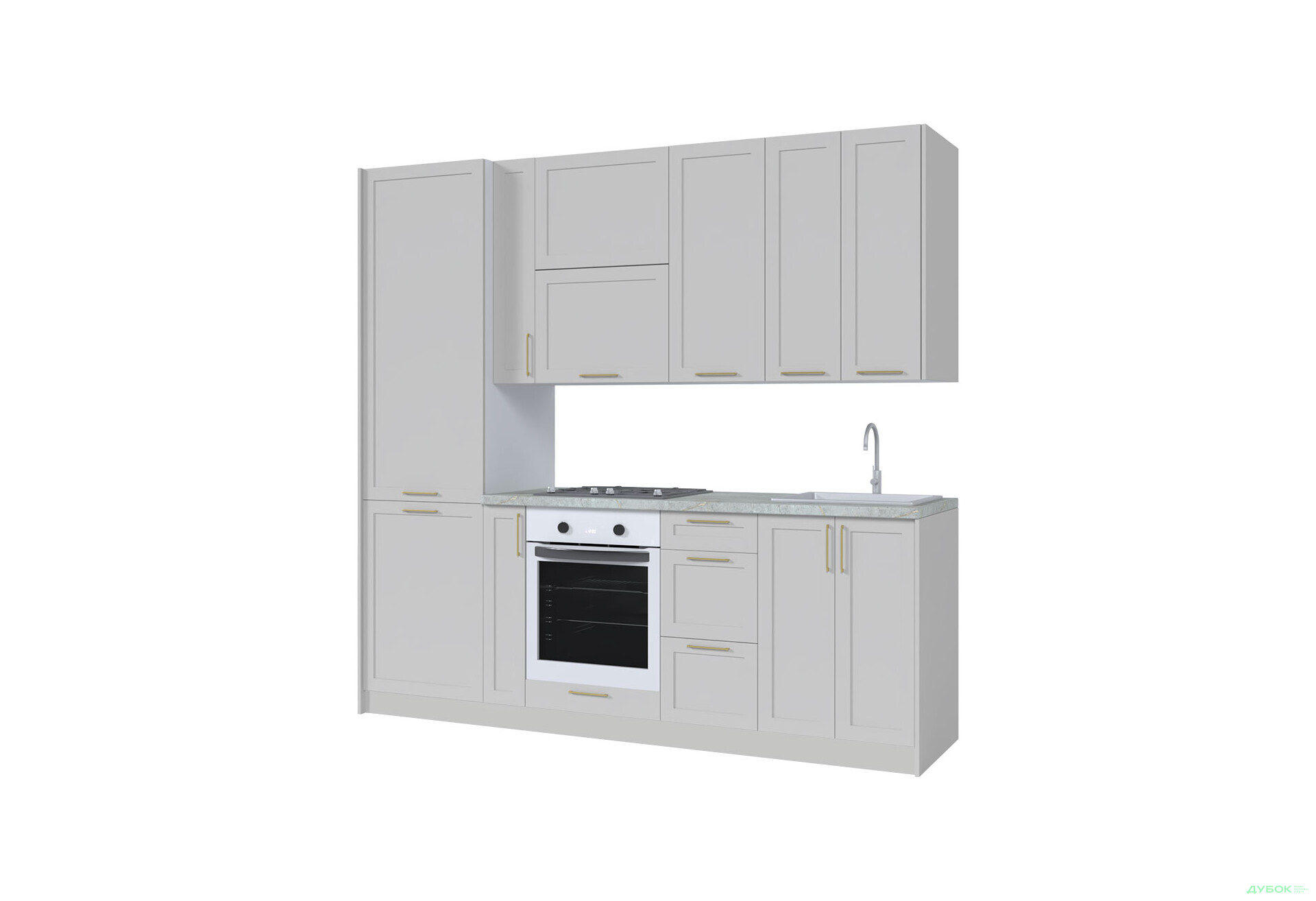 Кухня MiroMark Вінтаж / Vintage 240 см сірий RAL 7047 - Зображення 3 Зображення 3 - Кухня MiroMark Вінтаж / Vintage 240 см сірий RAL 7047
