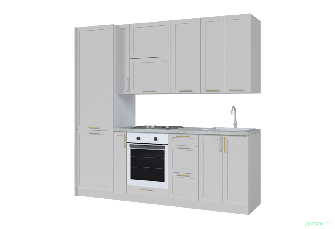 Кухня MiroMark Вінтаж / Vintage 240 см сірий RAL 7047 - Зображення 3 Зображення 3 - Кухня MiroMark Вінтаж / Vintage 240 см сірий RAL 7047