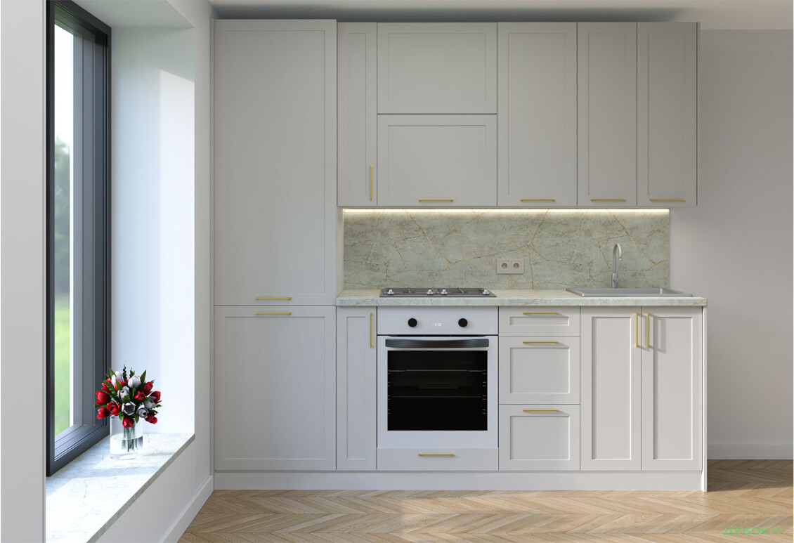 Кухня MiroMark Вінтаж / Vintage 240 см сірий RAL 7047 - Зображення 1 Зображення 1 - Кухня MiroMark Вінтаж / Vintage 240 см сірий RAL 7047