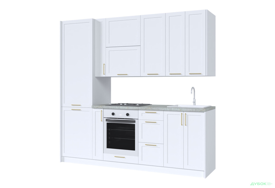 Кухня MiroMark Вінтаж / Vintage 240 см білий напівмат - Зображення 3 Зображення 3 - Кухня MiroMark Вінтаж / Vintage 240 см білий напівмат