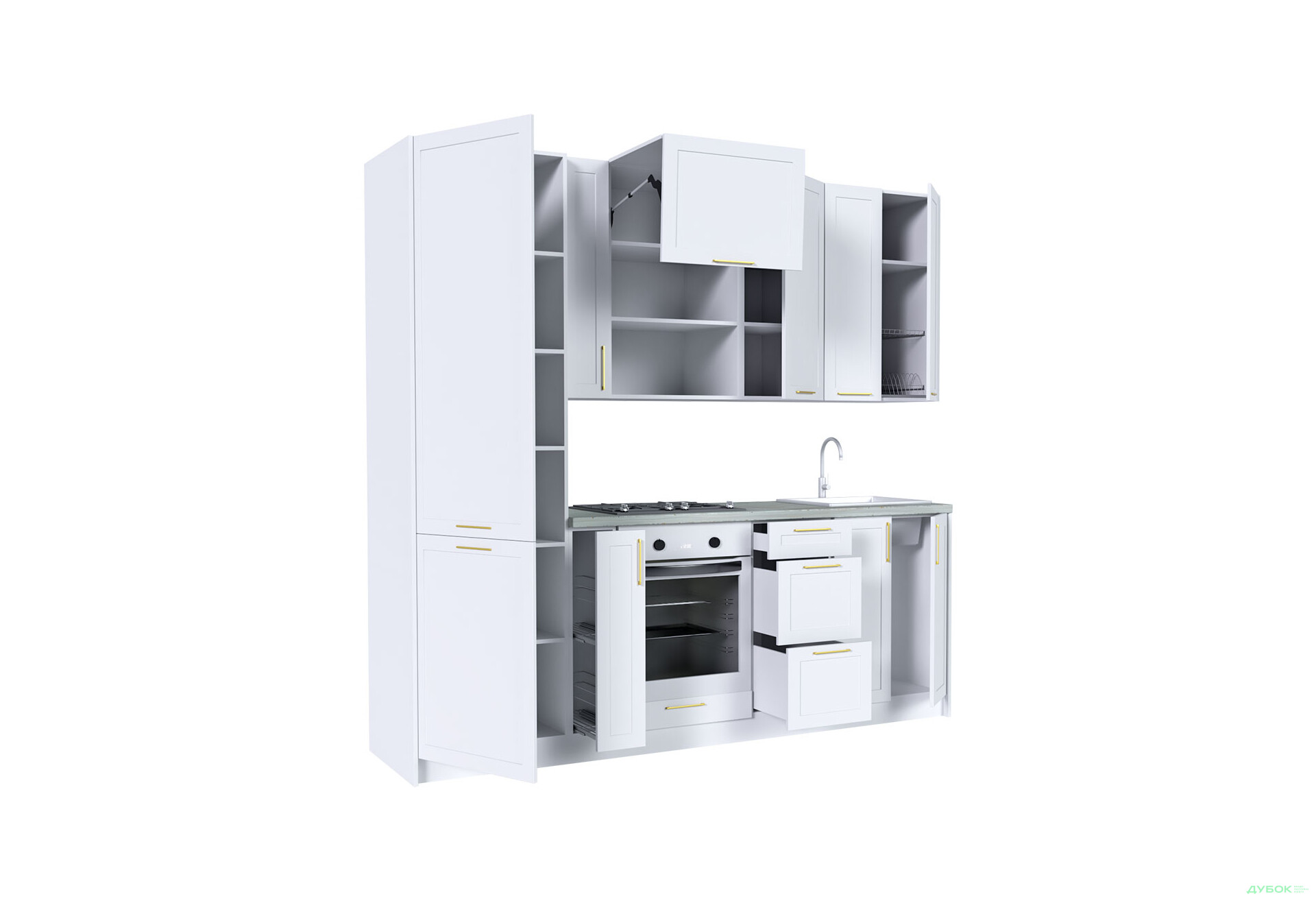 Кухня MiroMark Вінтаж / Vintage 240 см білий напівмат - Зображення 4 Зображення 4 - Кухня MiroMark Вінтаж / Vintage 240 см білий напівмат