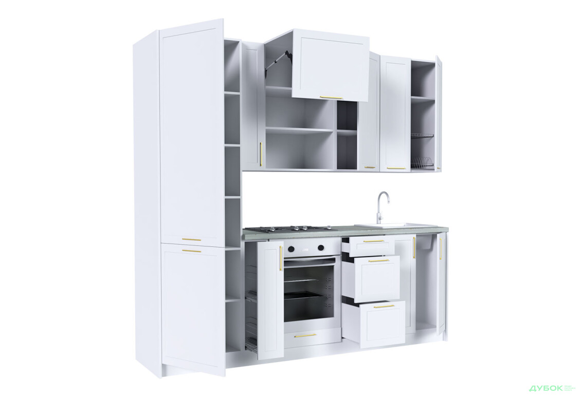 Кухня MiroMark Вінтаж / Vintage 240 см білий напівмат - Зображення 4 Зображення 4 - Кухня MiroMark Вінтаж / Vintage 240 см білий напівмат