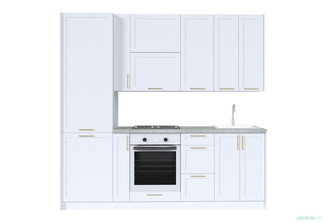 Кухня MiroMark Вінтаж / Vintage 240 см білий напівмат - Зображення 2 Зображення 2 - Кухня MiroMark Вінтаж / Vintage 240 см білий напівмат