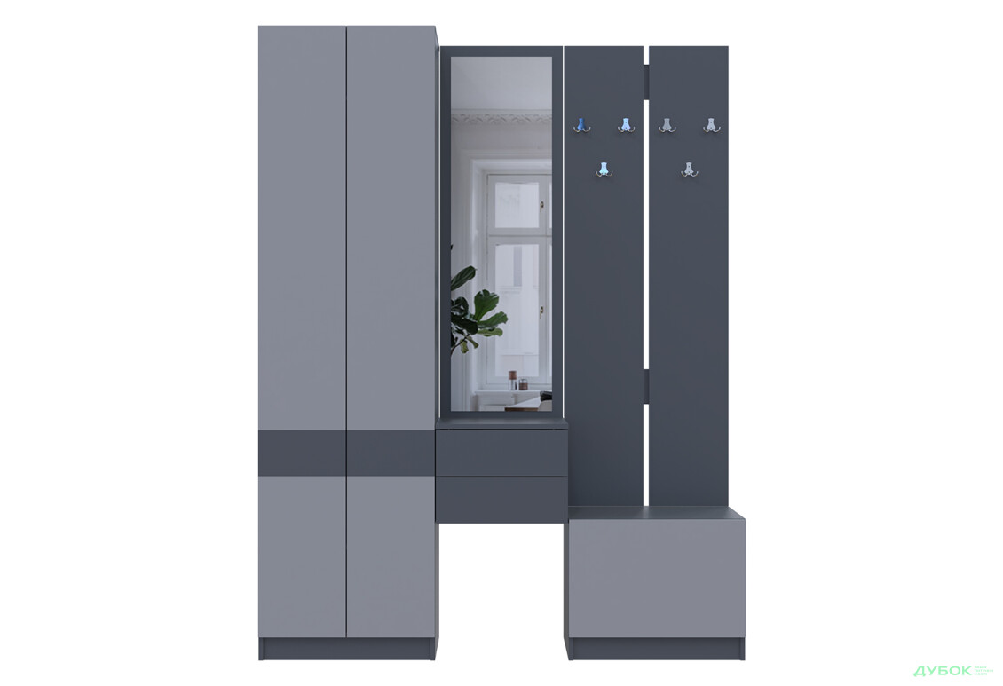 Изображение 3 - Прихожая Сола Doros 165 см, графит / серый