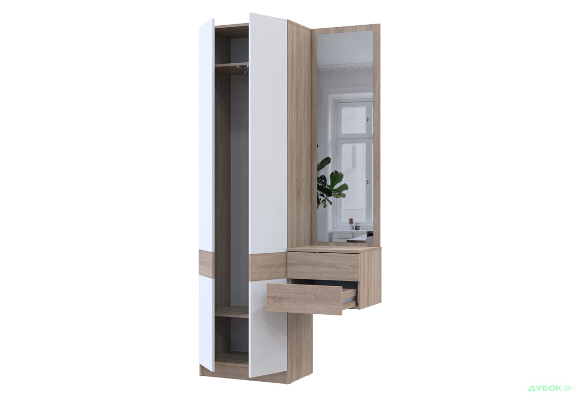 Изображение 4 - Прихожая Сола Doros со шкафом 105 см, дуб сонома / белый