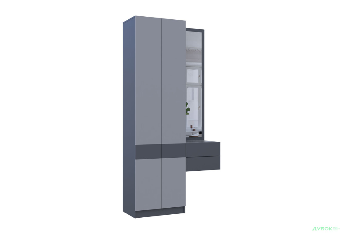 Зображення 4 - Передпокій Сола Doros з шафою 105 см, графіт / сірий