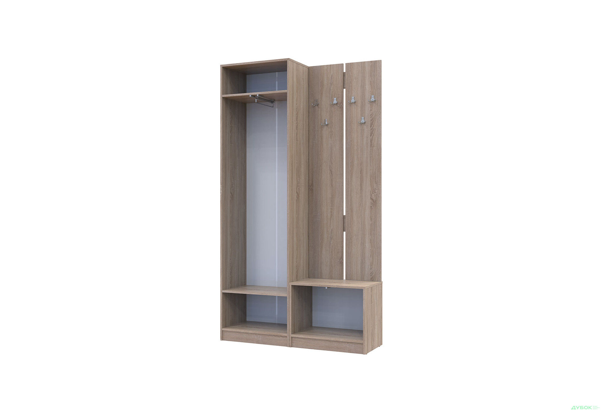 Зображення 4 - Передпокій Сола Doros 120 см, дуб сонома / білий