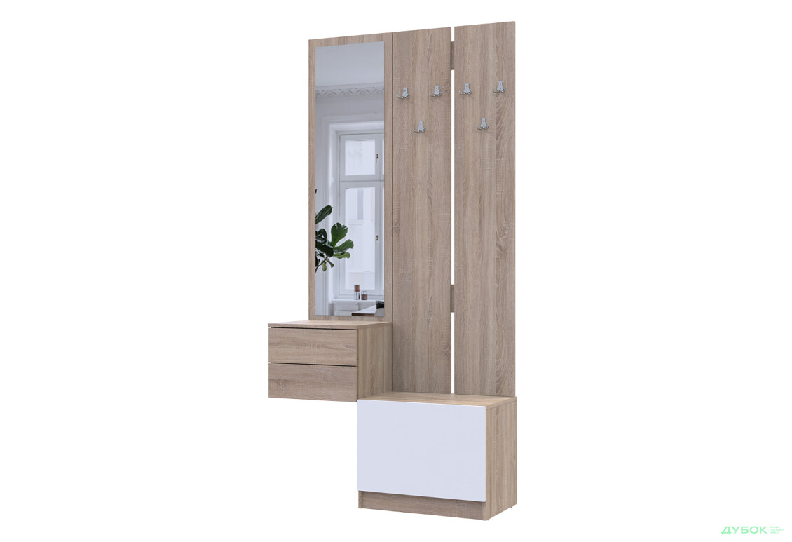 Передпокій Сола Doros 105 см, дуб сонома / білий