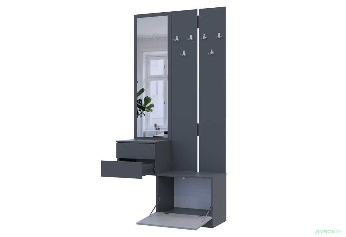 Изображение 3 - Прихожая Сола Doros 105 см, графит / серый