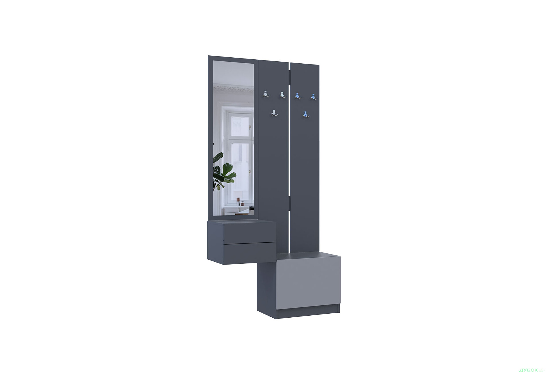 Изображение 3 - Прихожая Сола Doros 105 см, графит / серый