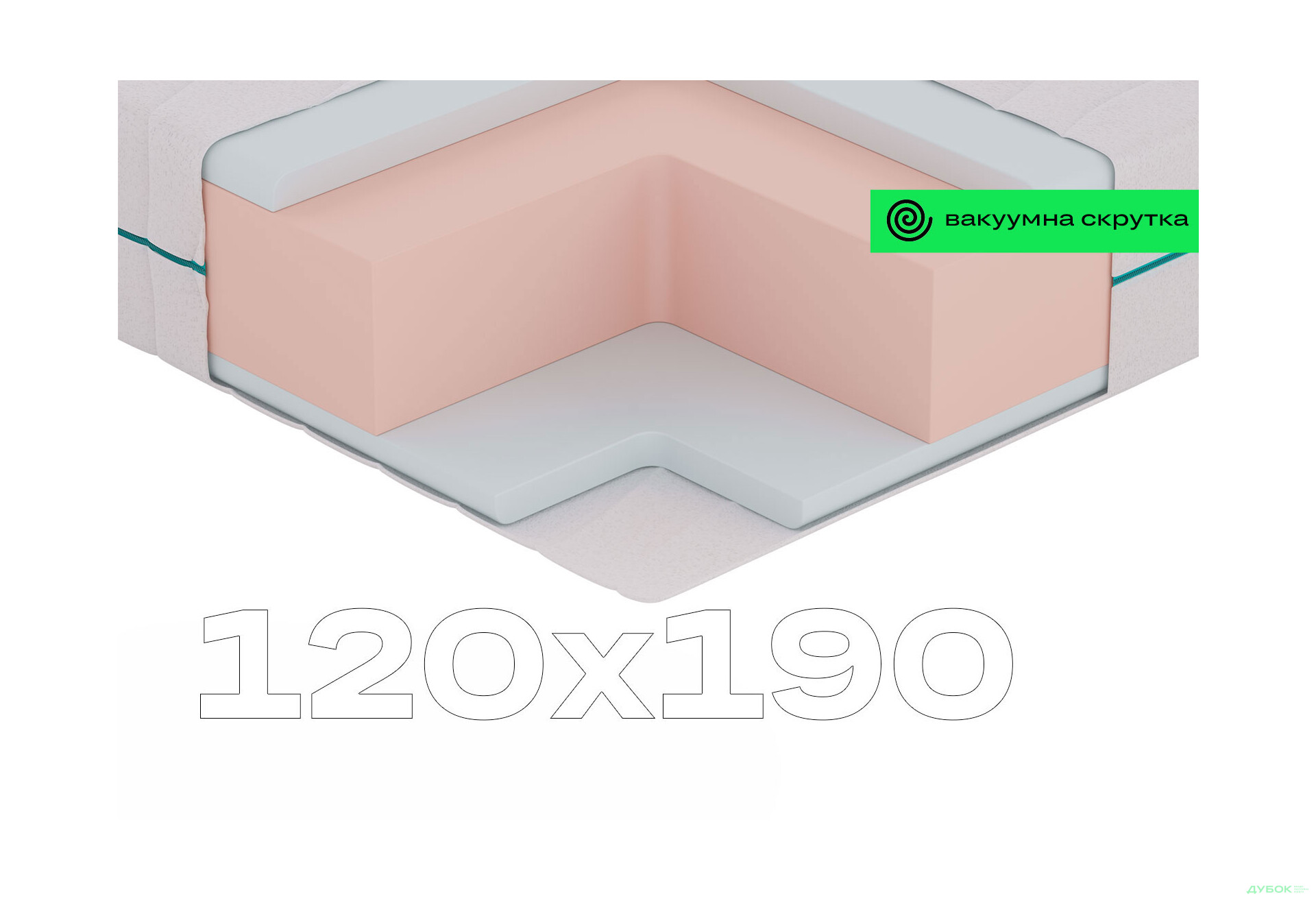 Матрац NanoDream / Нанодрім 120х190 вакуумна скрутка Sleep Zone - Зображення 1 Зображення 1 - Матрац NanoDream / Нанодрім 120х190 вакуумна скрутка Sleep Zone