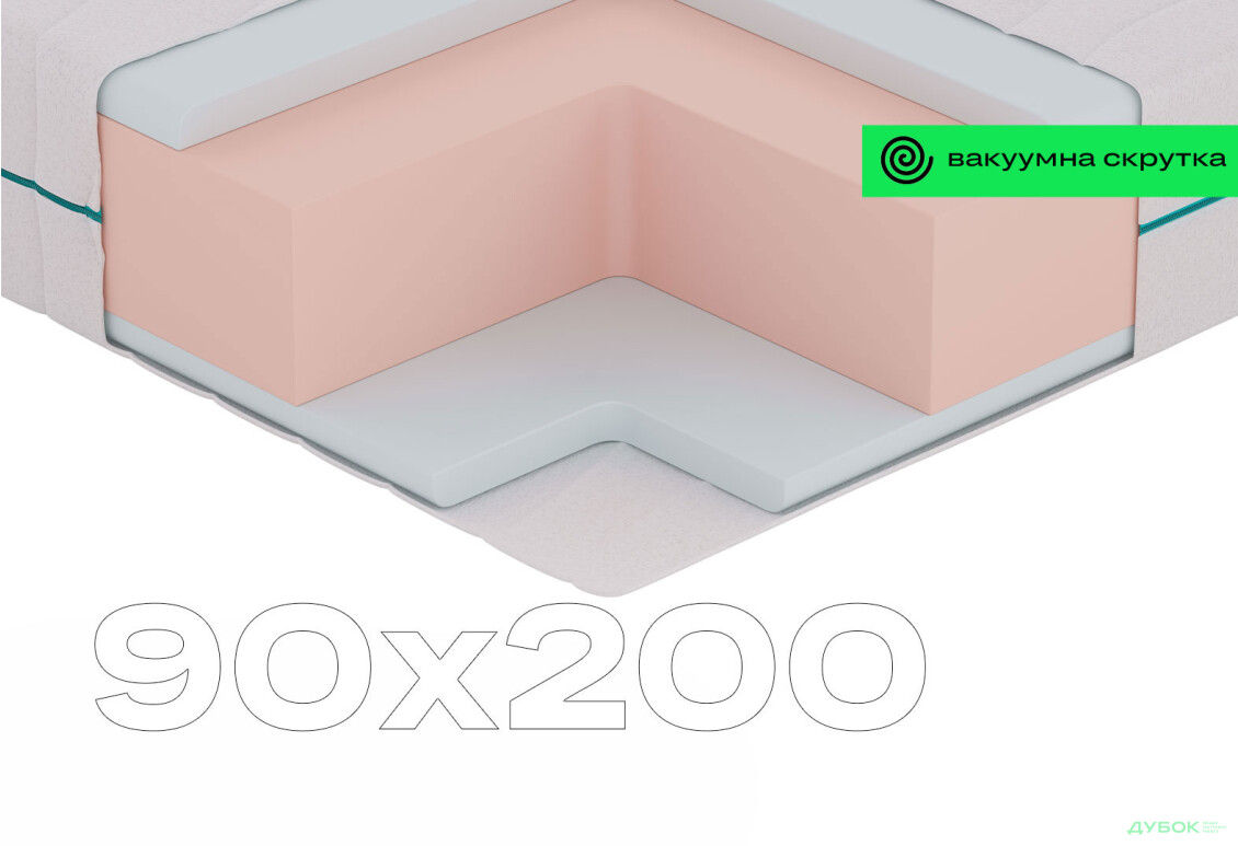 Матрас NanoDream / Нанодрим 90х200 вакуумная скрутка Sleep Zone