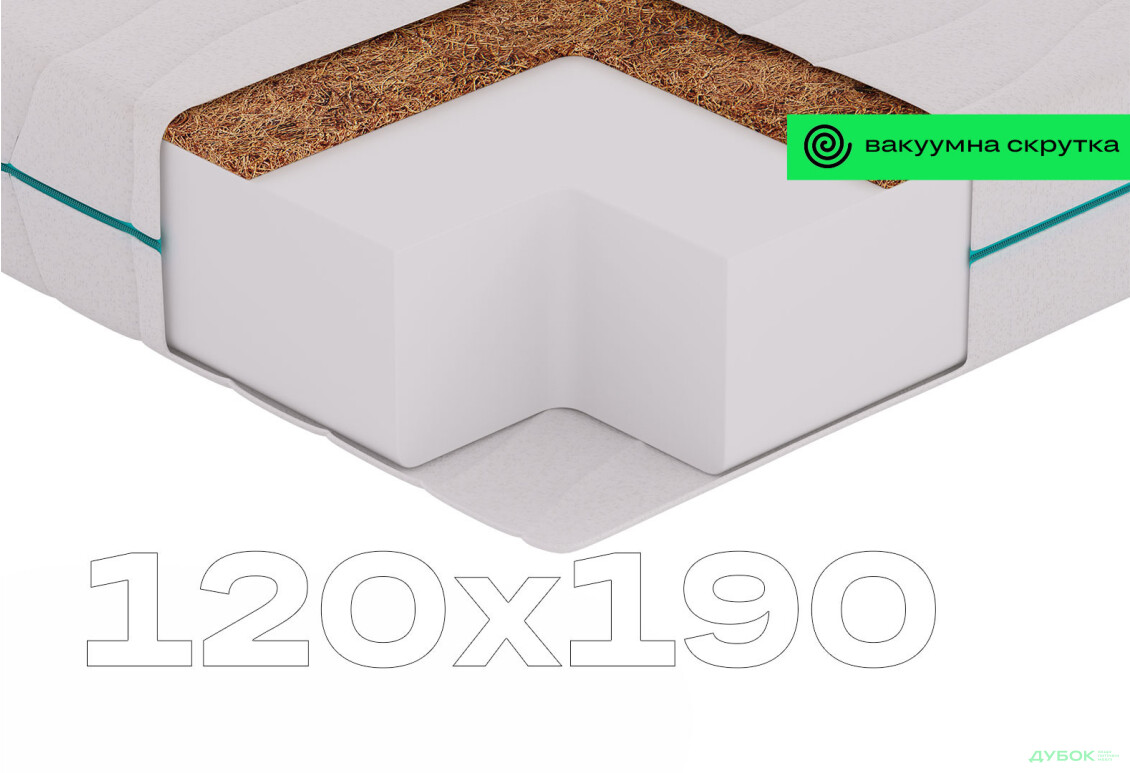 Матрац CloudCo / КлаудКо 120х190 вакуумна скрутка Sleep Zone - Зображення 1 Зображення 1 - Матрац CloudCo / КлаудКо 120х190 вакуумна скрутка Sleep Zone