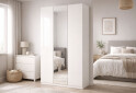 Зображення 2 - Шафа MiroMark Лілі / Lily 3-дверна із дзеркалом 134 см, глянець кашемір, серія Н