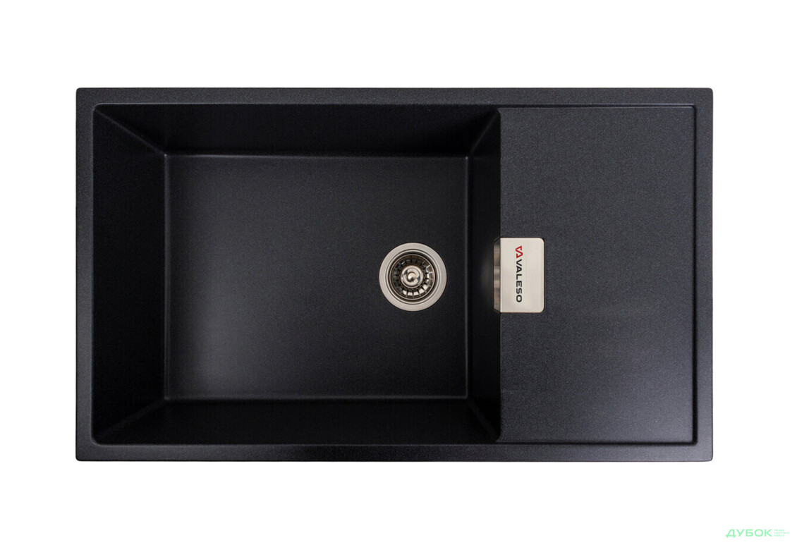 Гранітна мийка для кухні Valeso 8650 Diamond матова Platinum