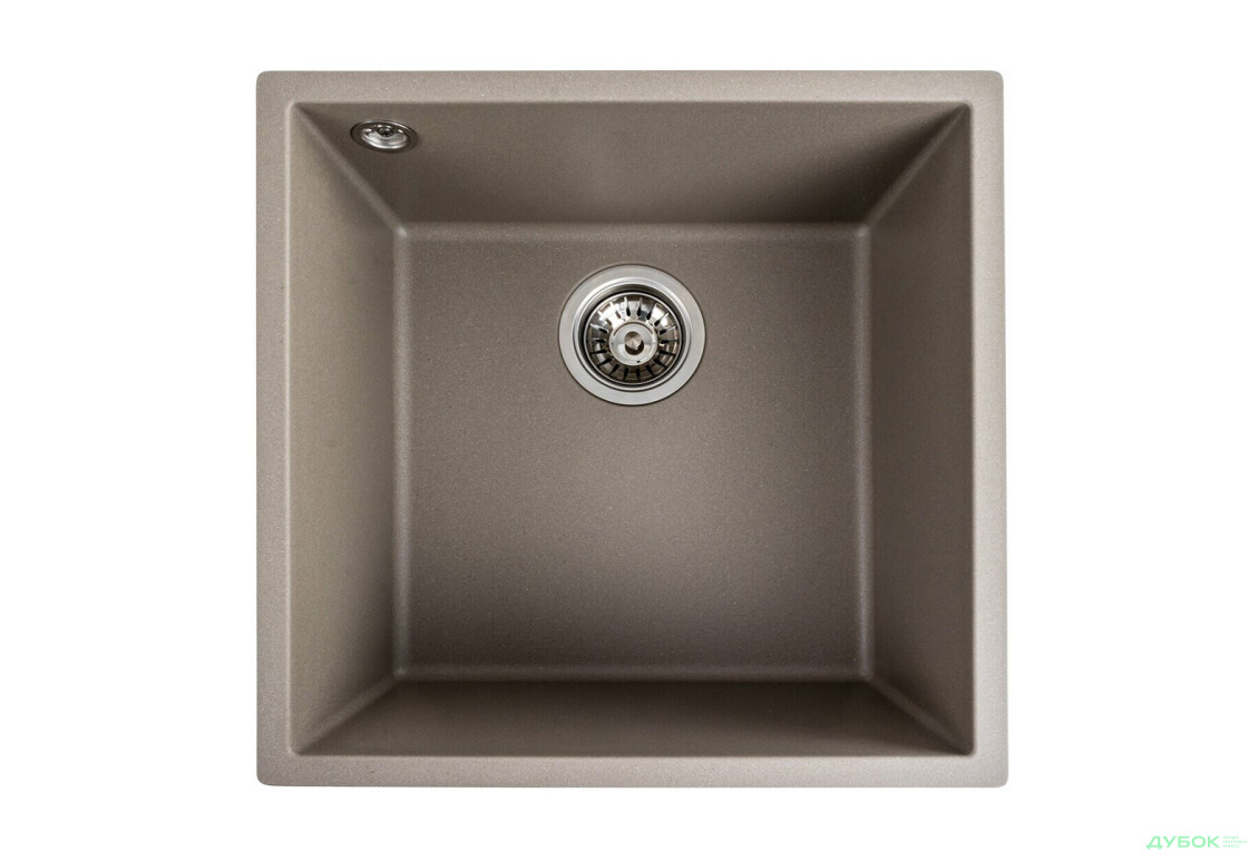 Гранитная мойка для кухни Platinum 4040 Ruba матовая Платинум