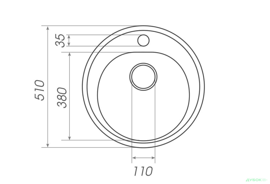Зображення 13 - Гранітна мийка для кухні Platinum 510 Luna матова Platinum