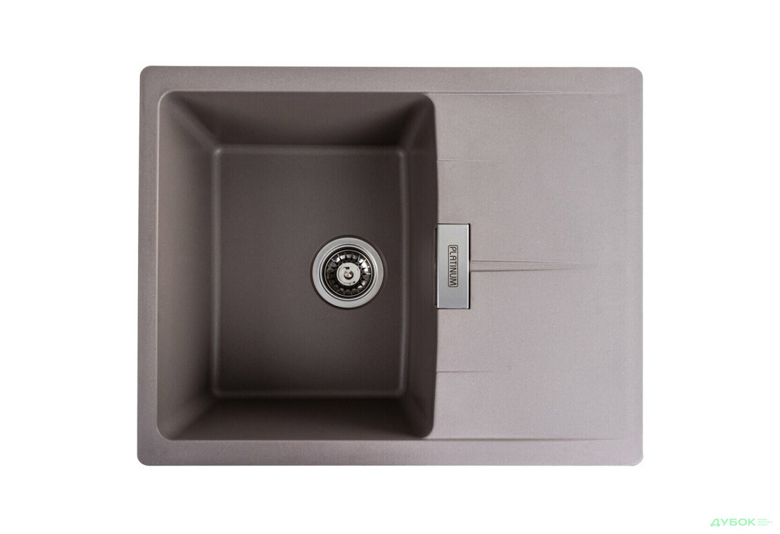Гранитная мойка для кухни Platinum 6250 Zirkone матовая Платинум