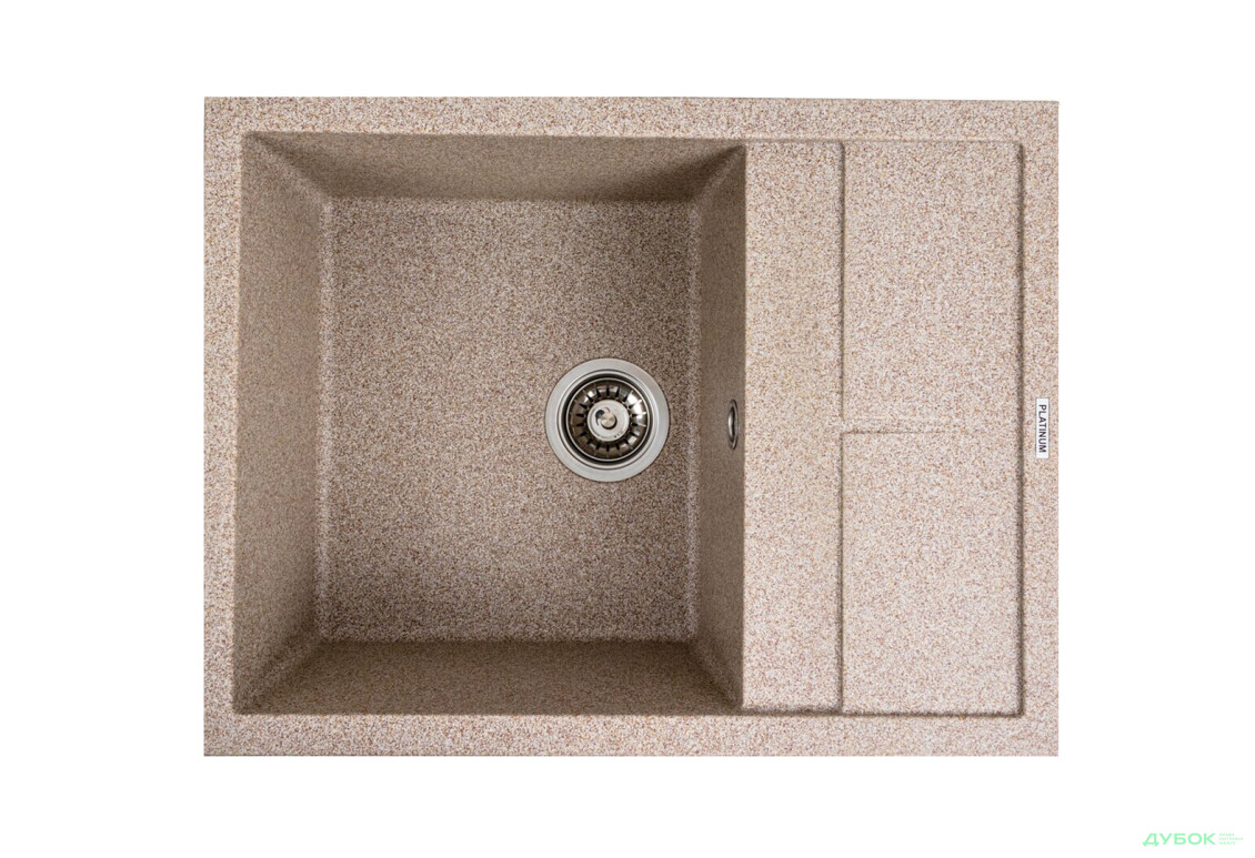 Гранітна мийка для кухні Platinum 6550 Lotos матова Platinum