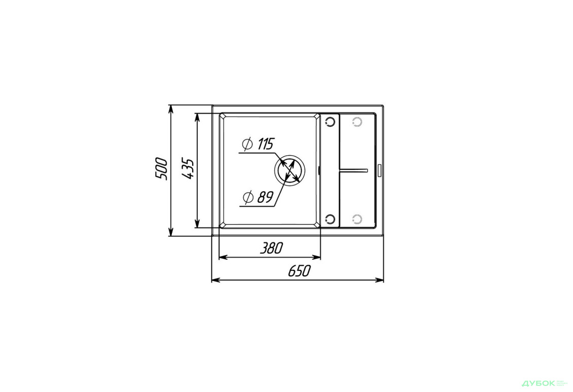 Зображення 13 - Гранітна мийка для кухні Platinum 6550 Lotos матова Platinum