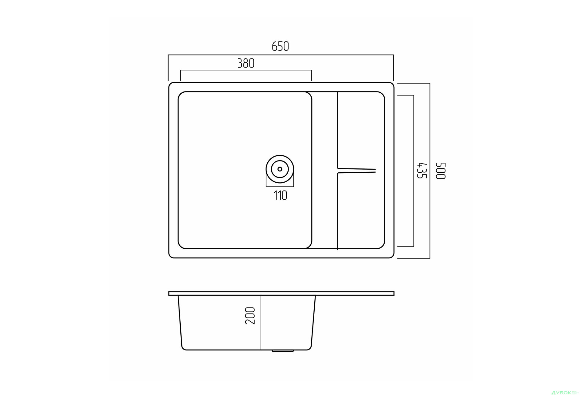 Зображення 14 - Гранітна мийка для кухні Platinum 6550 Lotos матова Platinum