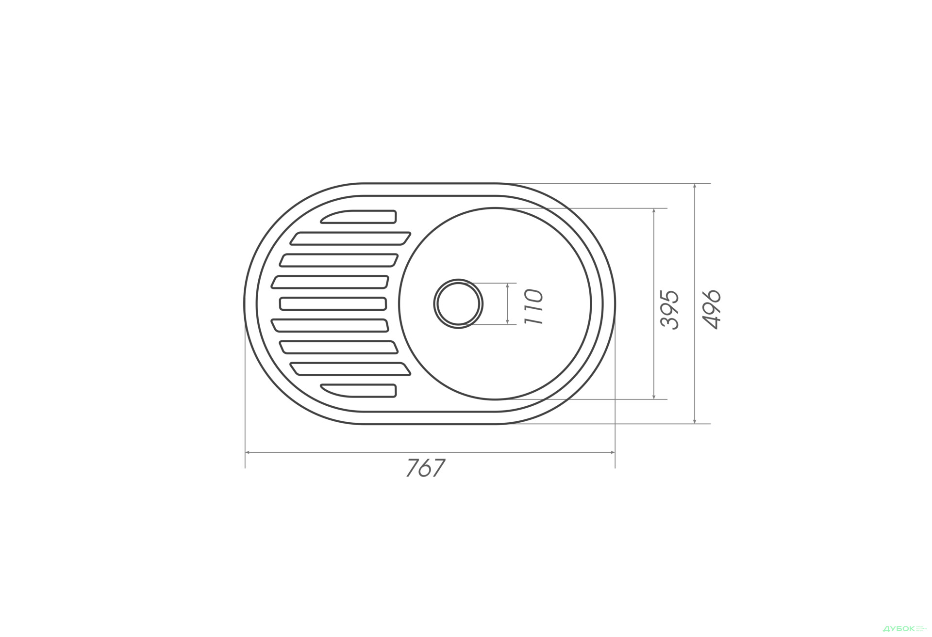 Зображення 12 - Гранітна мийка для кухні Platinum 7750 Lira матова Platinum