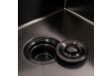 Зображення 4 - Кухонна мийка 50*50 PVD чорна DECOR Valeso Handmade (сифон круглий, 3,0/0,8) Platinum