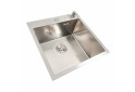Зображення 1 - Кухонна мийка 50*50 нержавійка DECOR Valeso Handmade (сифон круглий, 3,0/0,8) Platinum