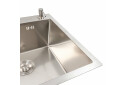 Зображення 3 - Кухонна мийка 50*50 нержавійка DECOR Valeso Handmade (сифон круглий, 3,0/0,8) Platinum