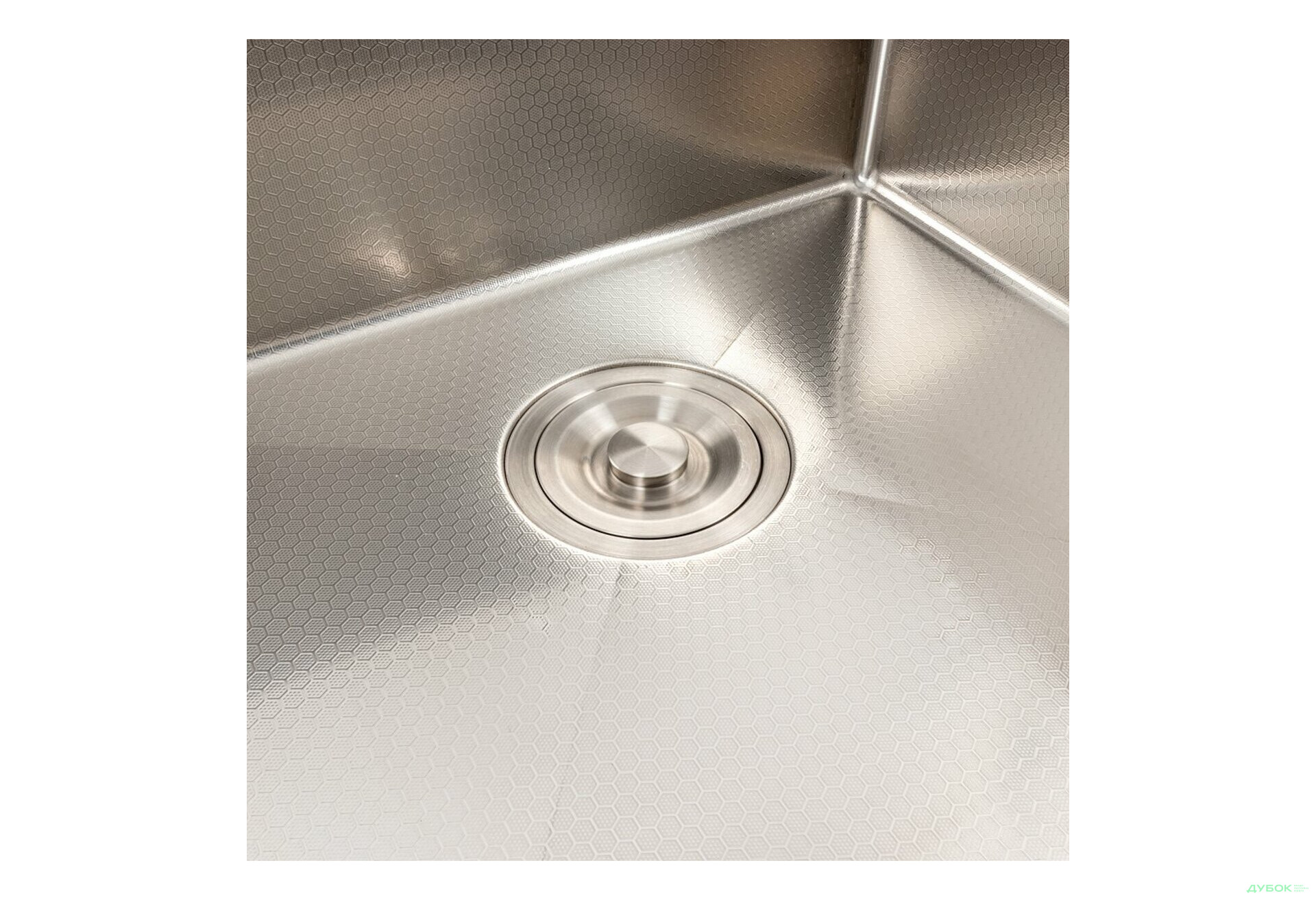 Зображення 4 - Кухонна мийка 50*50 нержавійка DECOR Valeso Handmade (сифон круглий, 3,0/0,8) Platinum