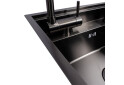 Изображение 3 - Кухонна мийка CM 50*50 прихована PVD чорна VALESO Handmade (змішувач в комплекті) Платинум