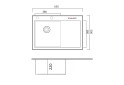 Изображение 4 - Кухонна мийка CM 65*50 L нержавійка VALESO Handmade (круглий сифон 3.0/0.8) Платинум