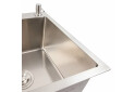 Зображення 1 - Кухонна мийка CM 65*50 R нержавійка VALESO Handmade (круглий сифон 3.0/0.8) Platinum