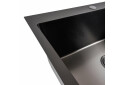 Зображення 7 - Кухонна мийка PVD чорна 65*45 Valeso Handmade (сифон круглий, 3,0/0,8) Platinum