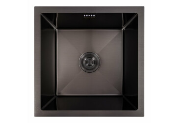 Кухонна мийка PVD чорна СМ 44*44 VALESO Handmade (монтаж під стільницю) Platinum