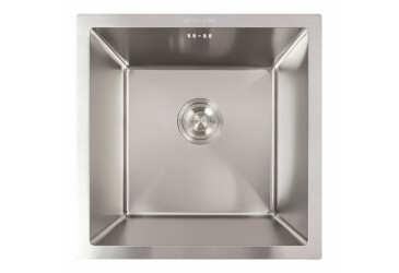 Кухонна мийка нержавійка 44*44 VALESO Handmade монтаж під стільницю (3.0/0.8) Platinum